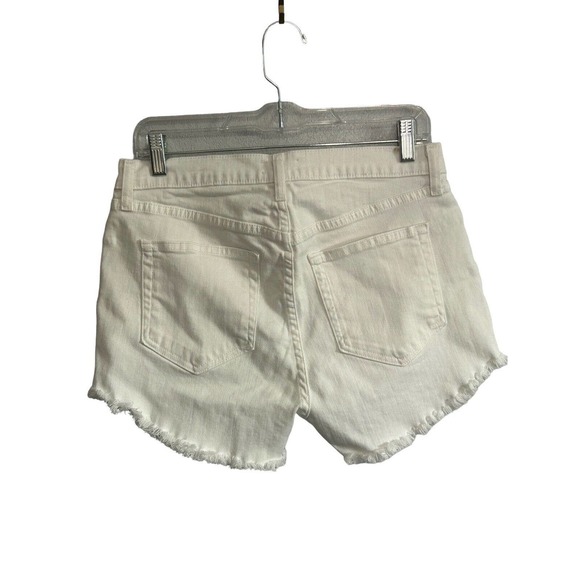 L'AGENCE Women’s Cutoff White Raw Frayed Hem Denim Zoe Short Relaxed New Size 29 - Picture 2 of 11